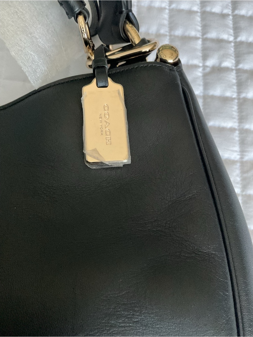 NWT Coach Black Leather Shoulder Nomad Hobo with Gold Hardware 36026 - Picture 4 of 7